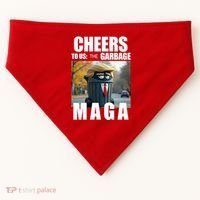 Cheers To The Us Garbage Maga Donald Trump USA-Made Doggie Bandana thumb 0