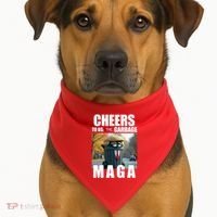 Cheers To The Us Garbage Maga Donald Trump USA-Made Doggie Bandana thumb 1