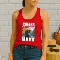 Cheers To The Us Garbage Maga Donald Trump Women's Tank Top thumb 2
