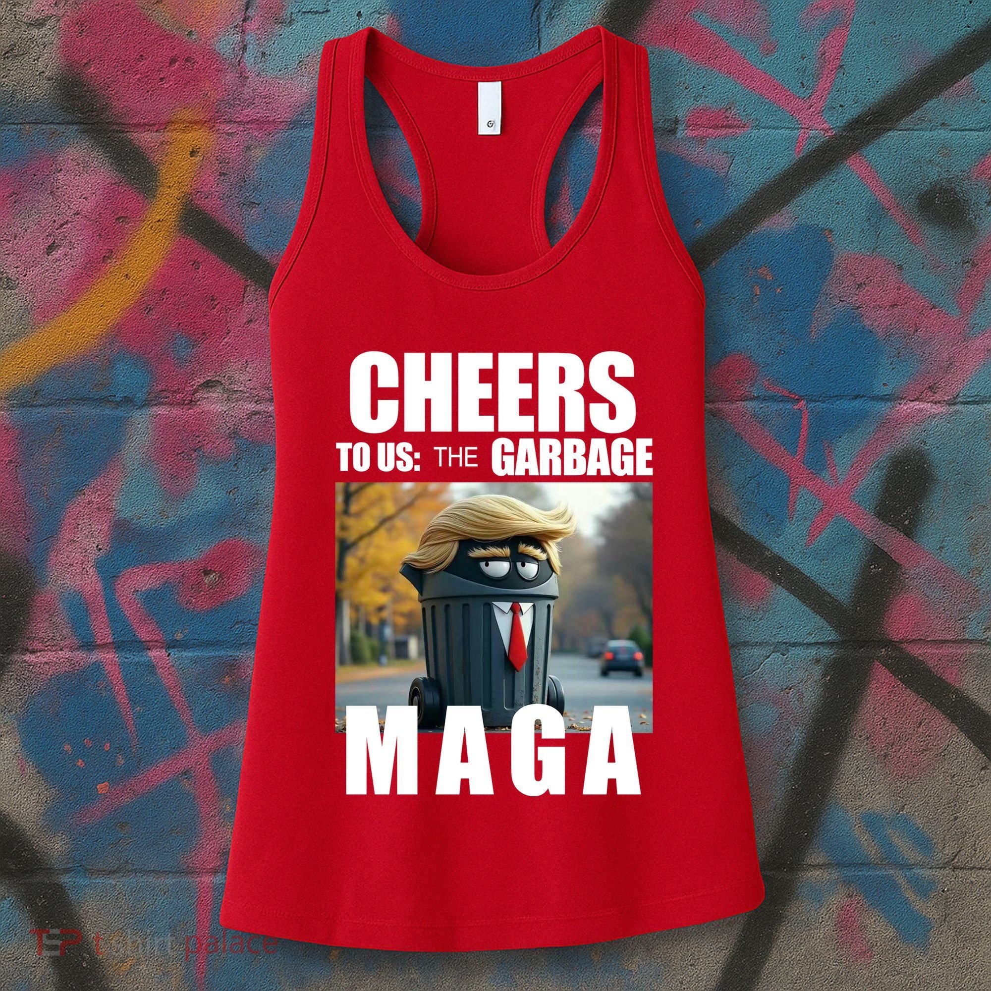 Cheers To The Us Garbage Maga Donald Trump Women's Tank Top