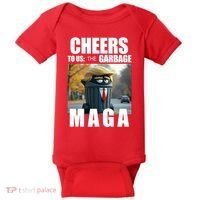 Cheers To The Us Garbage Maga Donald Trump Baby Bodysuit thumb 0