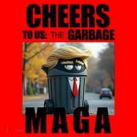 Cheers To The Us Garbage Maga Donald Trump Santa Hat thumb 1