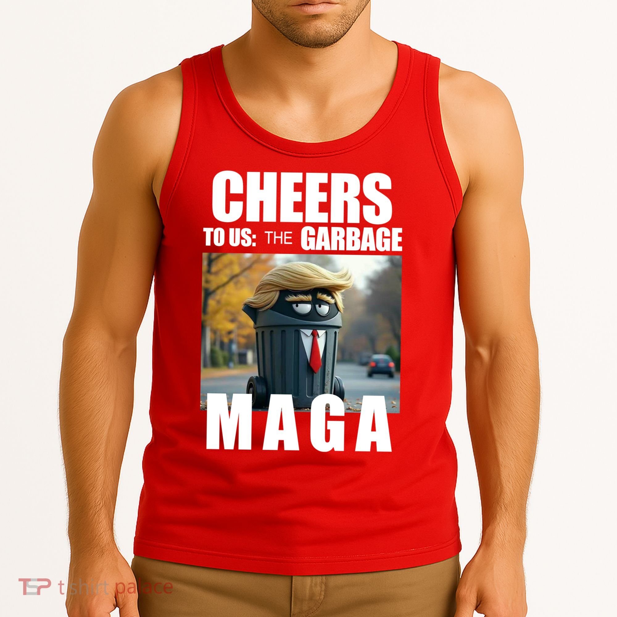 Cheers To The Us Garbage Maga Donald Trump Tank Top