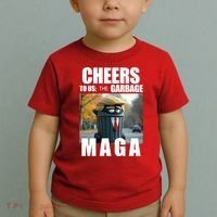 Cheers To The Us Garbage Maga Donald Trump Toddler T-Shirt thumb 2