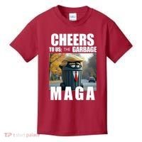 Cheers To The Us Garbage Maga Donald Trump Kids T-Shirt thumb 0