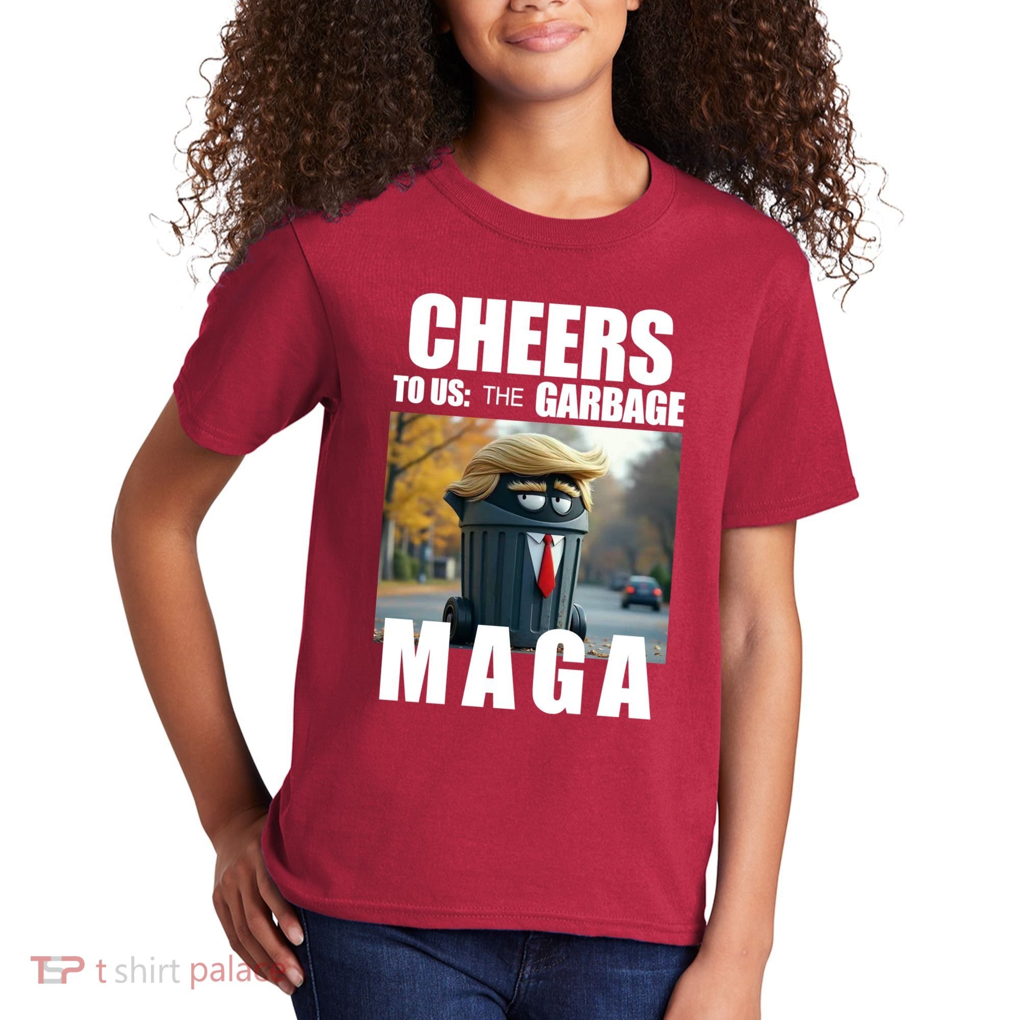 Cheers To The Us Garbage Maga Donald Trump Kids T-Shirt