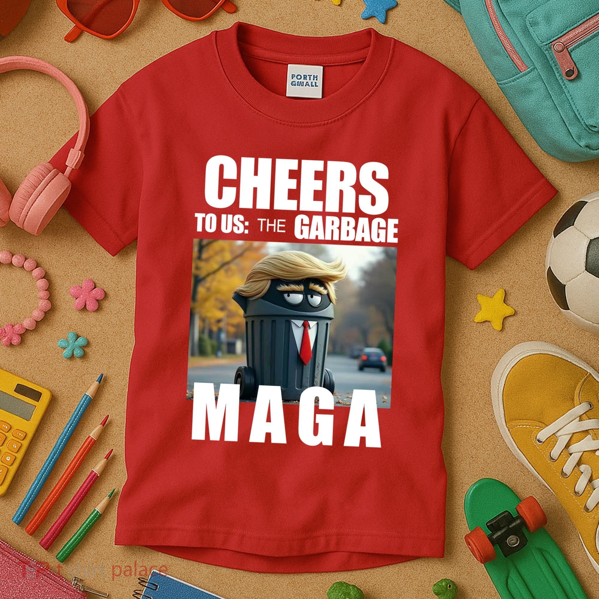 Cheers To The Us Garbage Maga Donald Trump Kids T-Shirt