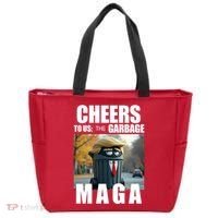 Cheers To The Us Garbage Maga Donald Trump Tote Bag thumb 0