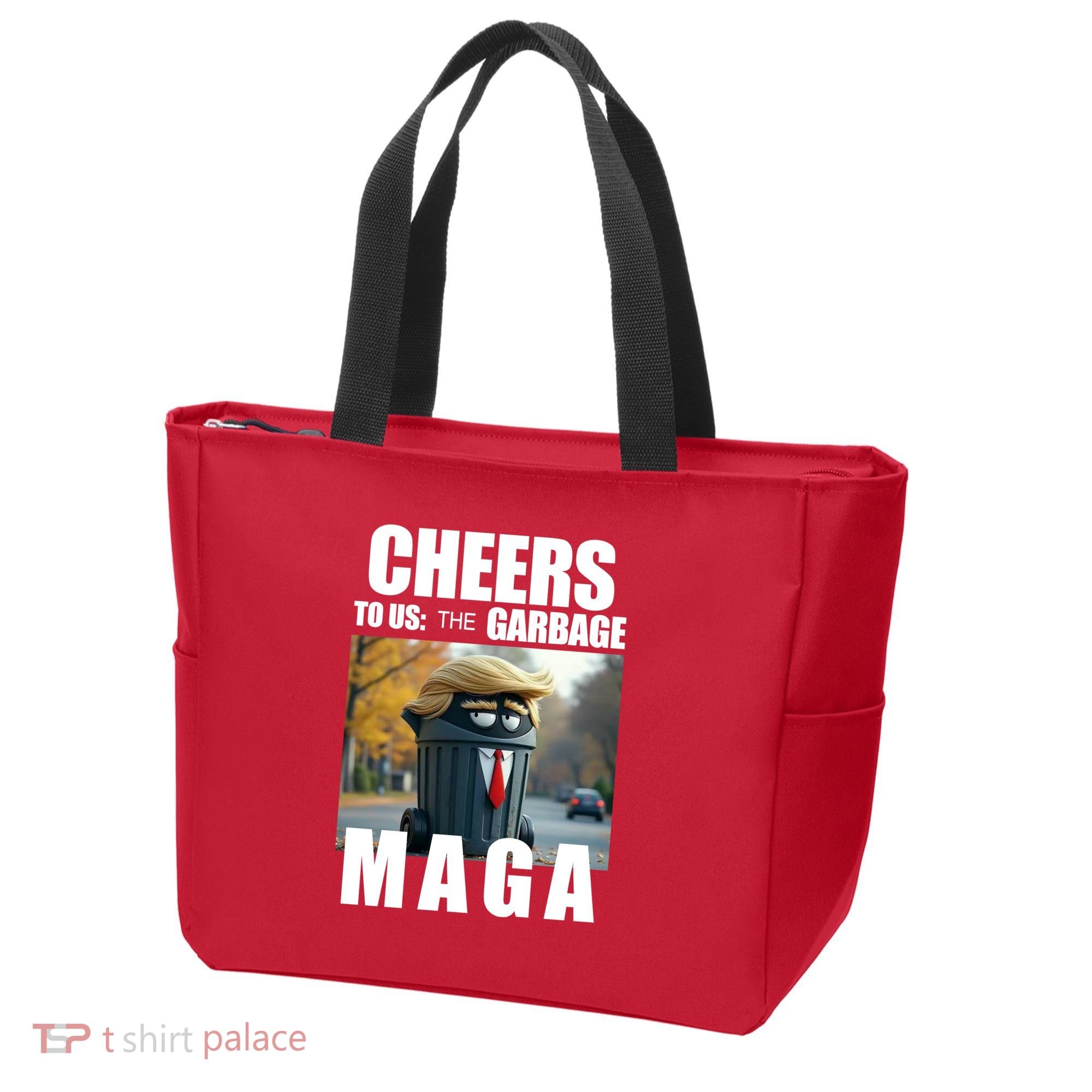 Cheers To The Us Garbage Maga Donald Trump Tote Bag