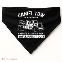 Camel Towing Tow Truck Humor Camel Towing  USA-Made Doggie Bandana thumb 0