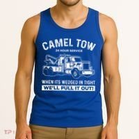 Camel Towing Tow Truck Humor Camel Towing  Tank Top thumb 3