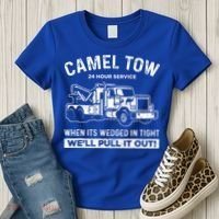 Camel Towing Tow Truck Humor Camel Towing  Women's T-Shirt thumb 3