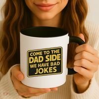 Come To The Dad Side We Have Bad Jokes Funny Parody Meme Coffee Mug thumb 3