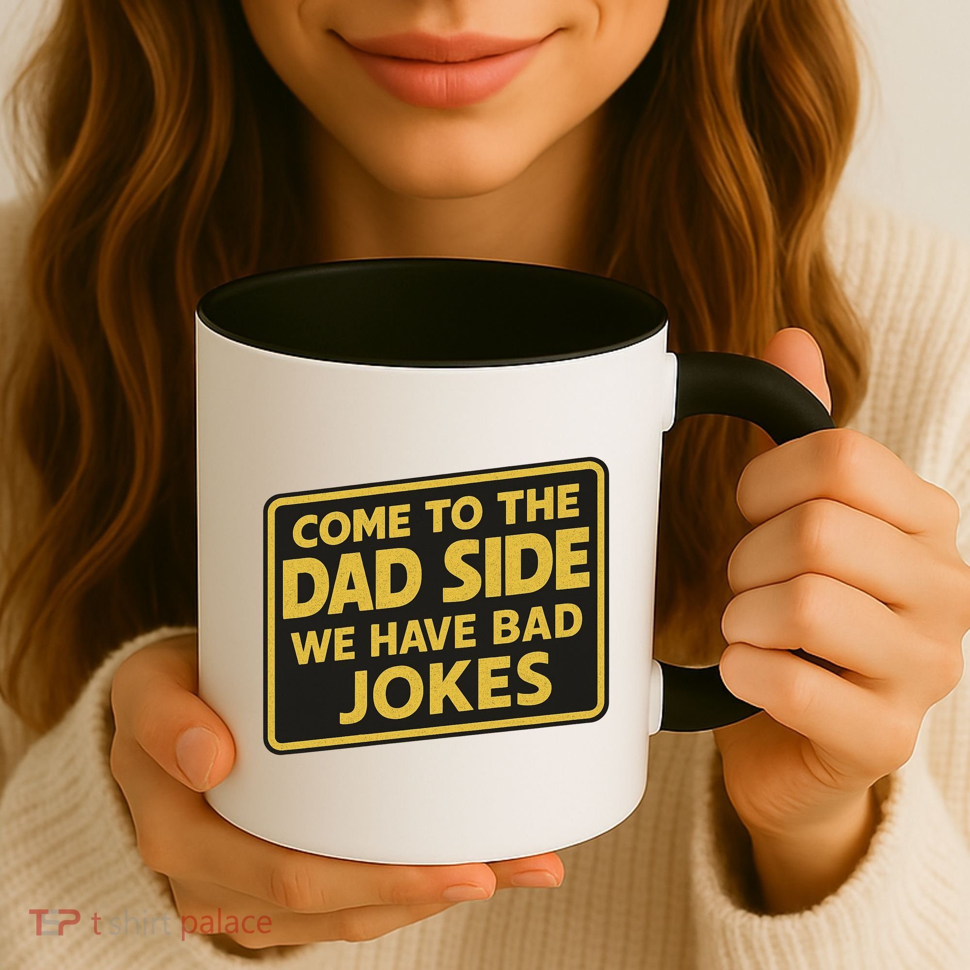 Come To The Dad Side We Have Bad Jokes Funny Parody Meme Coffee Mug