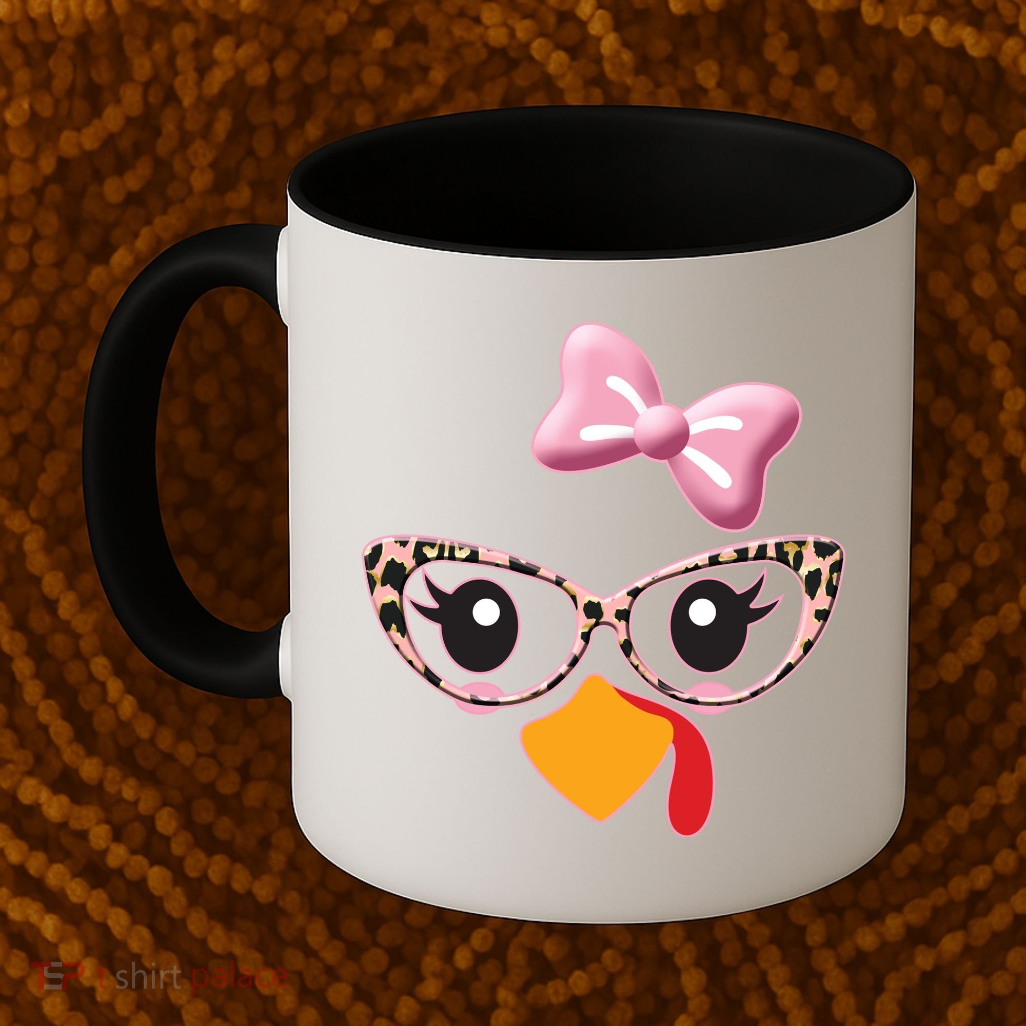 Cute Thanksgiving Turkey Girl Coffee Mug