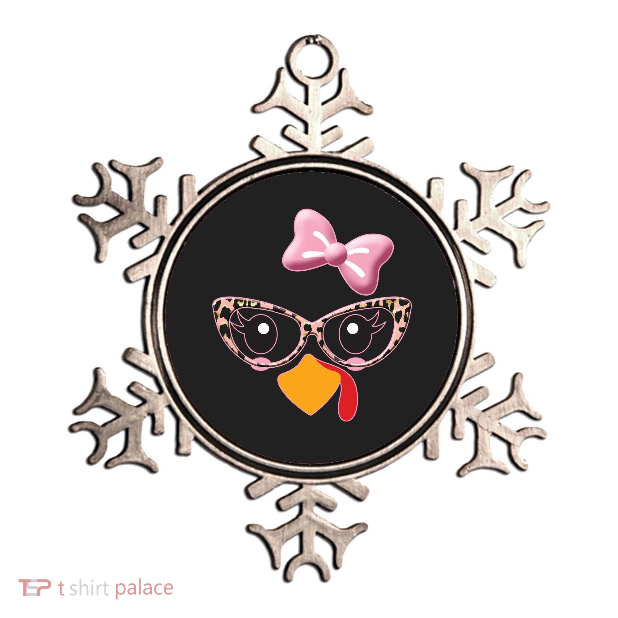 Cute Thanksgiving Turkey Girl Ornament