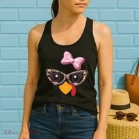 Cute Thanksgiving Turkey Girl Women's Tank Top thumb 2