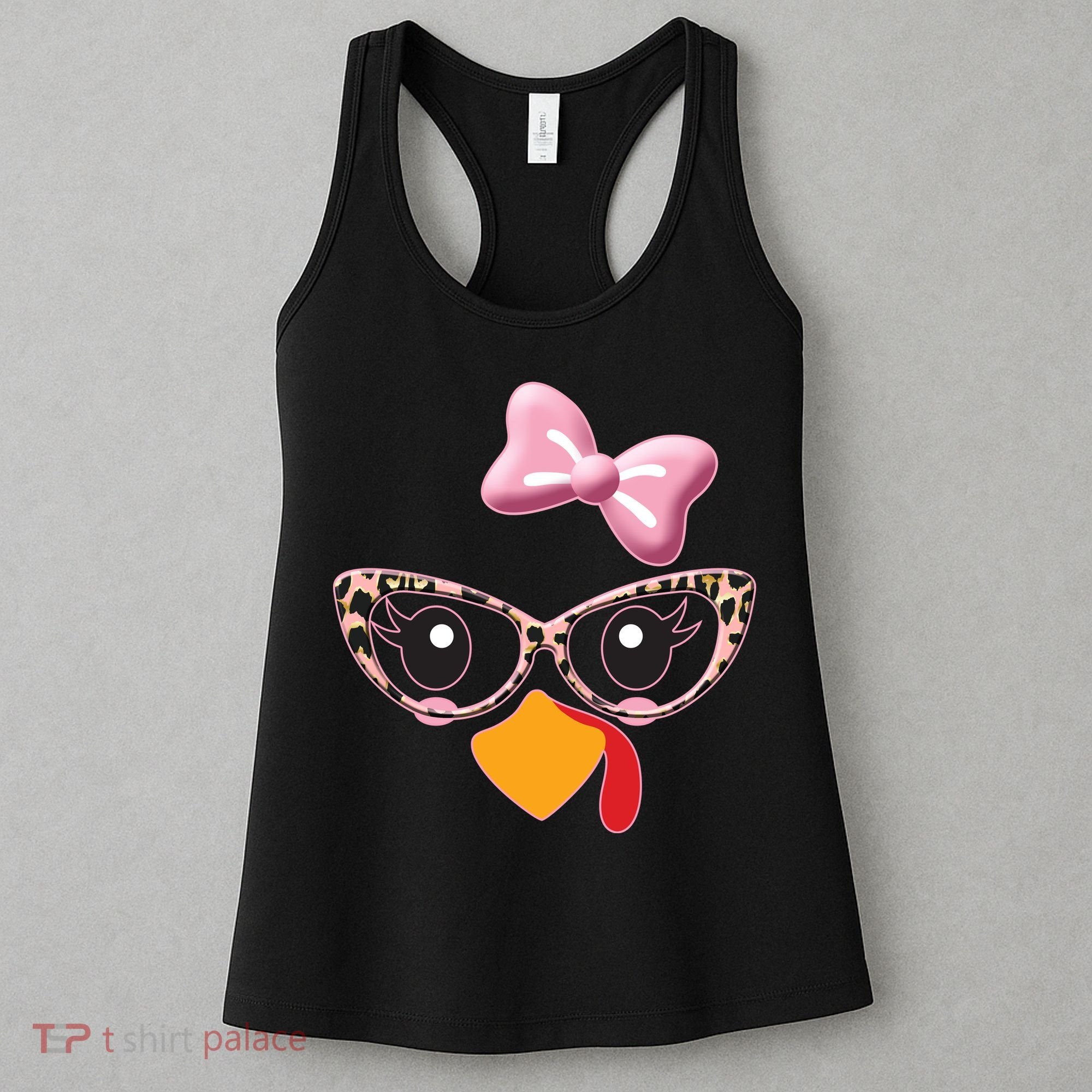 Cute Thanksgiving Turkey Girl Women's Tank Top