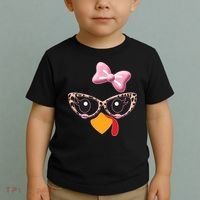 Cute Thanksgiving Turkey Girl Toddler T-Shirt thumb 2