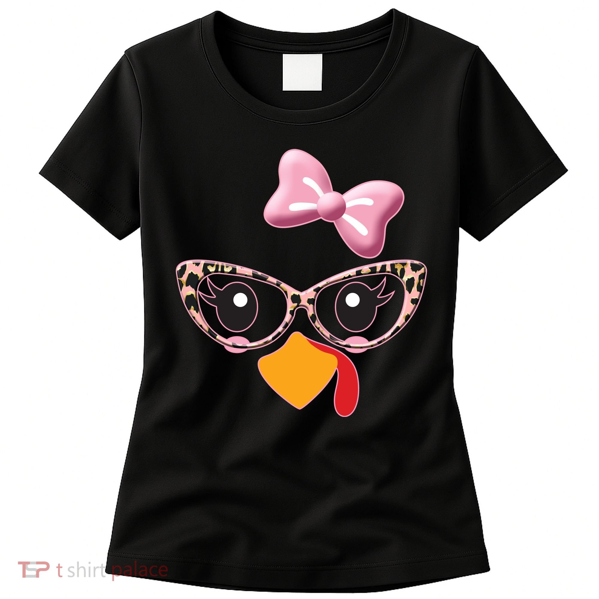Cute Thanksgiving Turkey Girl Women's T-Shirt