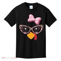 Cute Thanksgiving Turkey Girl Kids T-Shirt thumb 0