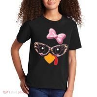 Cute Thanksgiving Turkey Girl Kids T-Shirt thumb 2