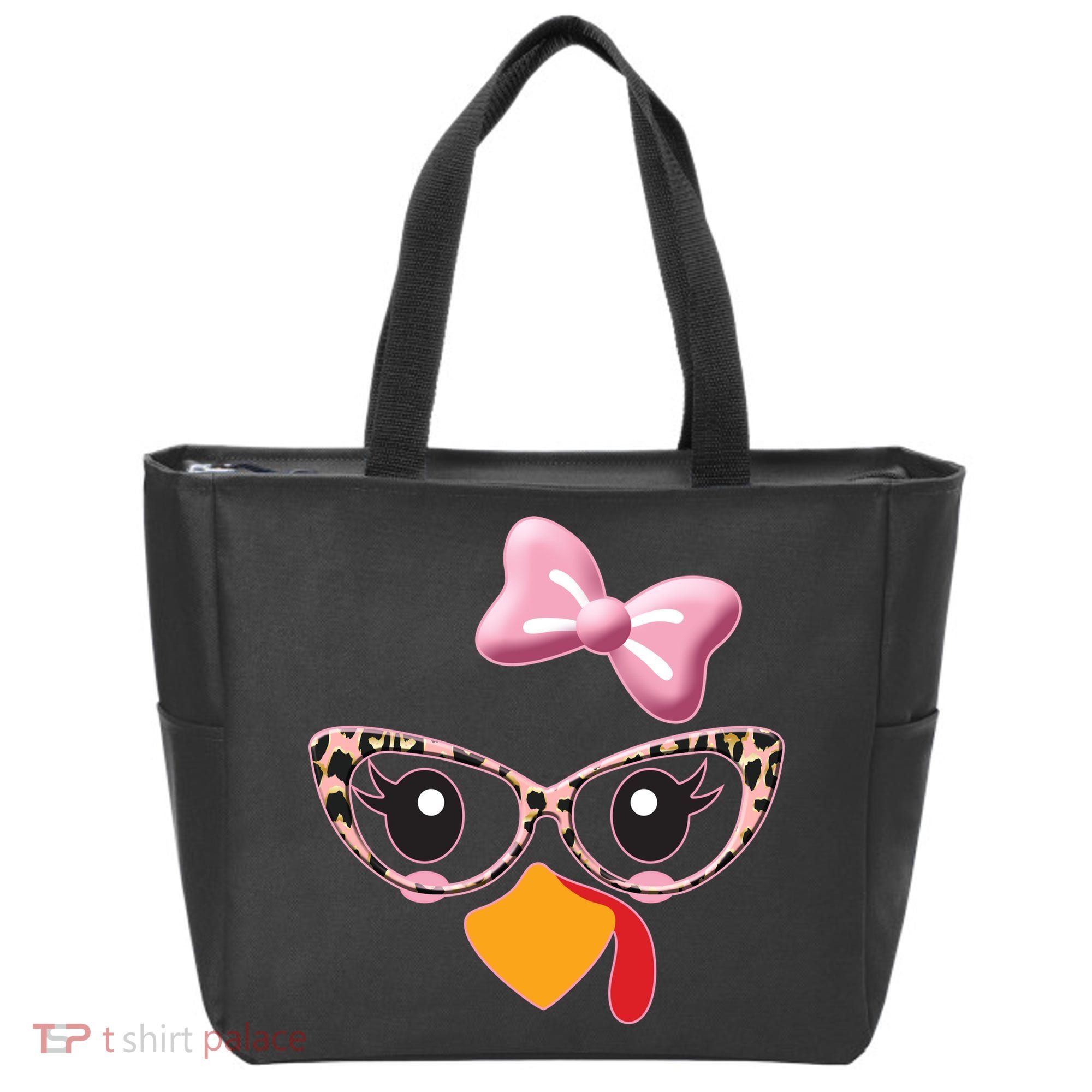 Cute Thanksgiving Turkey Girl Tote Bag