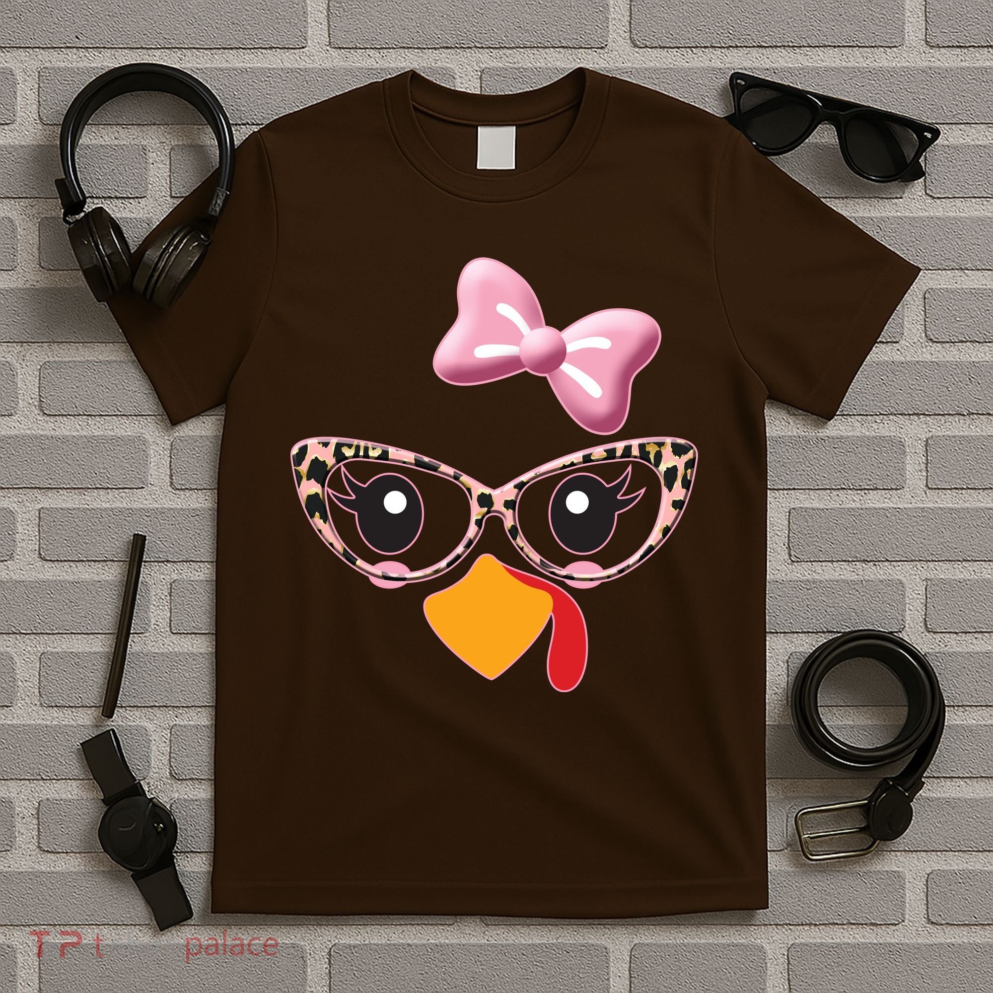 Cute Thanksgiving Turkey Girl T-Shirt