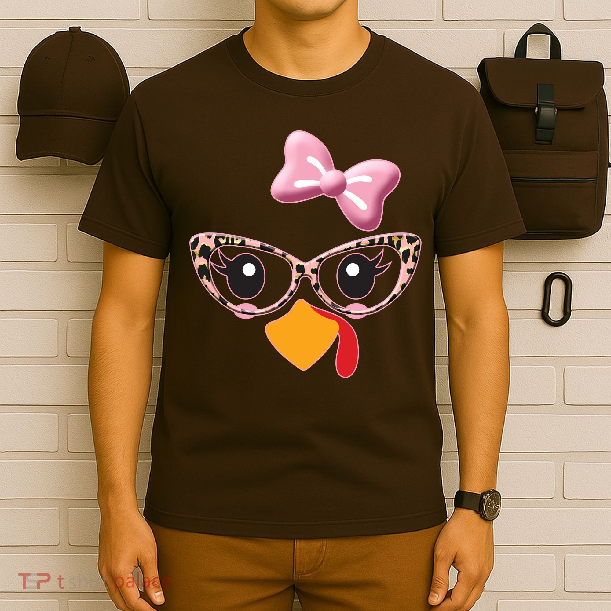 Cute Thanksgiving Turkey Girl T-Shirt
