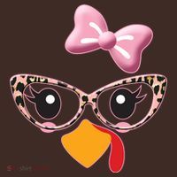 Cute Thanksgiving Turkey Girl Mousepad thumb 1