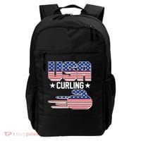 Cool Team USA Curling Flag Logo Sports Fan Backpack thumb 0