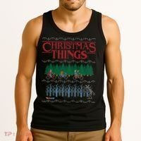 Christmas Things Ugly Christmas Sweater Tank Top thumb 3