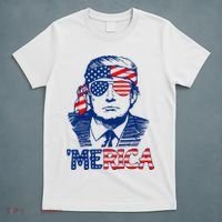 Cool Trump US American Flag Happy 4th Of July Funny Merica  T-Shirt thumb 5