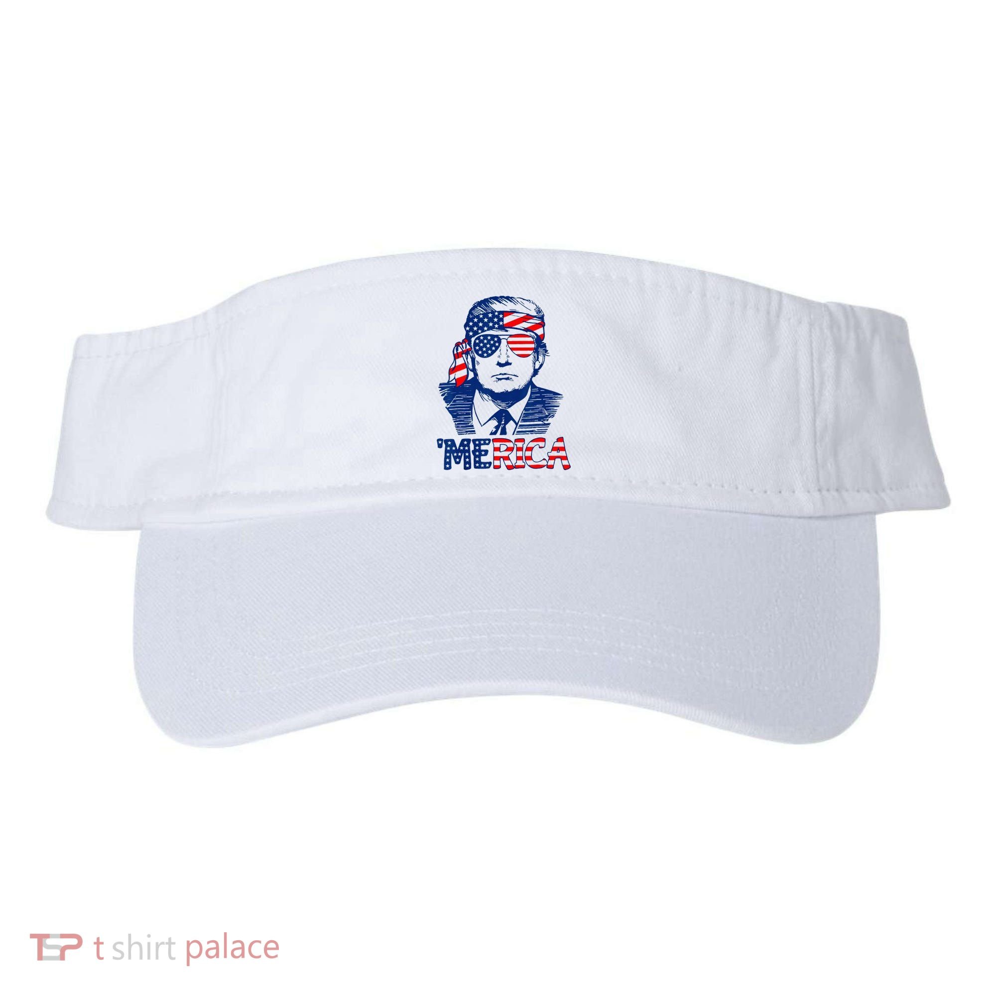 Cool Trump US American Flag Happy 4th Of July Funny Merica  Visor