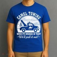 Camel Towing Vintage Tow Truck Funny Saying Adult Humor Gift T-Shirt thumb 3