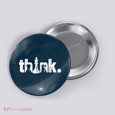 Chess Think Vintage Chess Master Club Chess Player Button