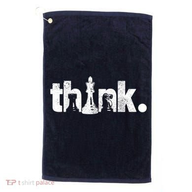 Chess Think Vintage Chess Master Club Chess Player Golf Towel