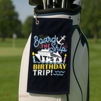 Cruise Trip Vacation Gift - Birthday Cruise Golf Towel thumb 2