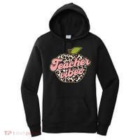 Cute Teacher Vibes Leopard Print Apple Women's Hoodie thumb 0