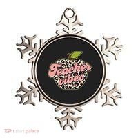 Cute Teacher Vibes Leopard Print Apple Ornament thumb 0