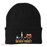 Cassette Tape Video Tape Floppy Disk We Will Never Forget Great Gift Beanie thumb 0