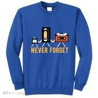 Cassette Tape Video Tape Floppy Disk We Will Never Forget Great Gift Sweatshirt thumb 0