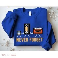 Cassette Tape Video Tape Floppy Disk We Will Never Forget Great Gift Sweatshirt thumb 2