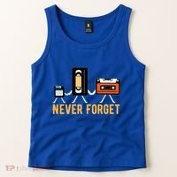 Cassette Tape Video Tape Floppy Disk We Will Never Forget Great Gift Tank Top thumb 2