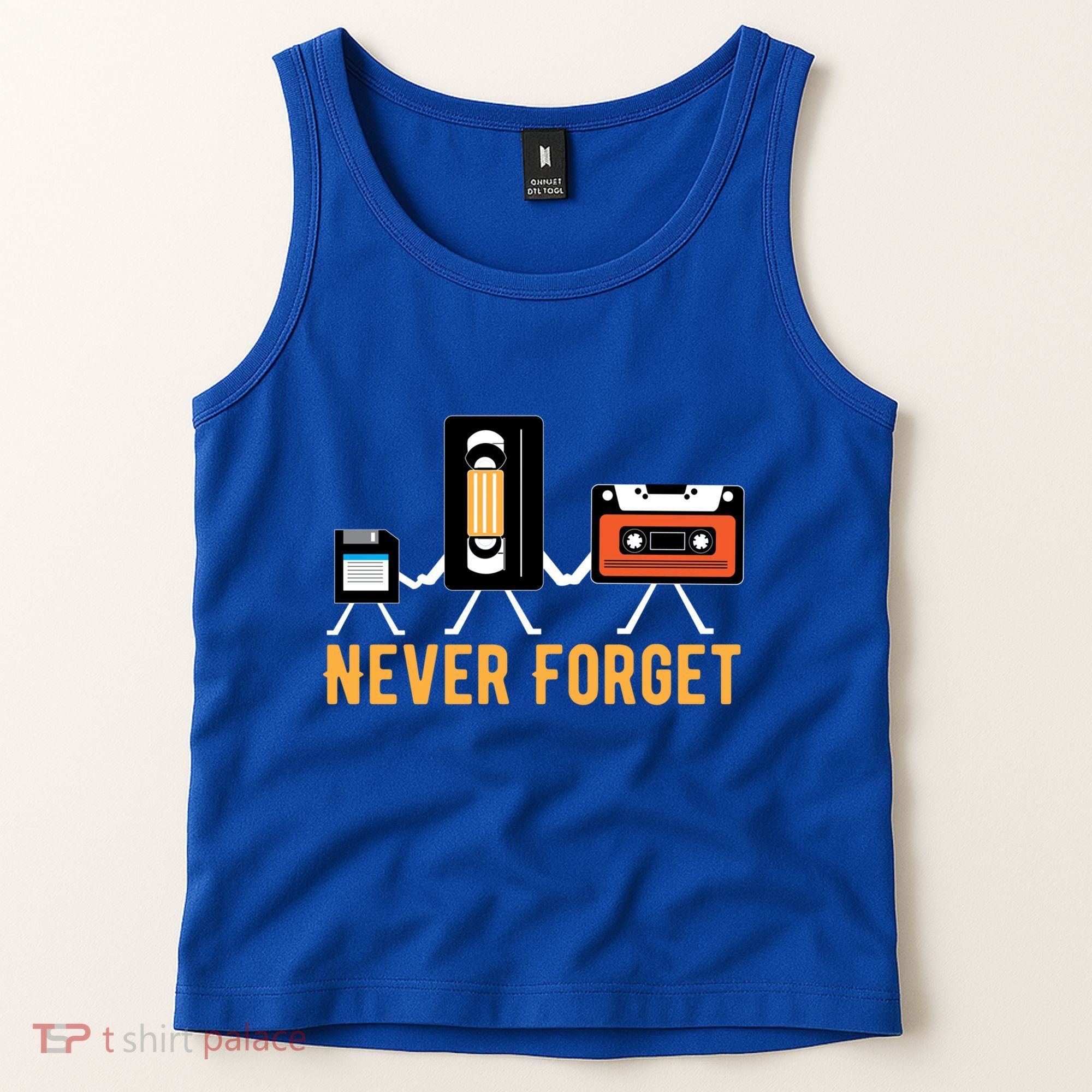 Cassette Tape Video Tape Floppy Disk We Will Never Forget Great Gift Tank Top