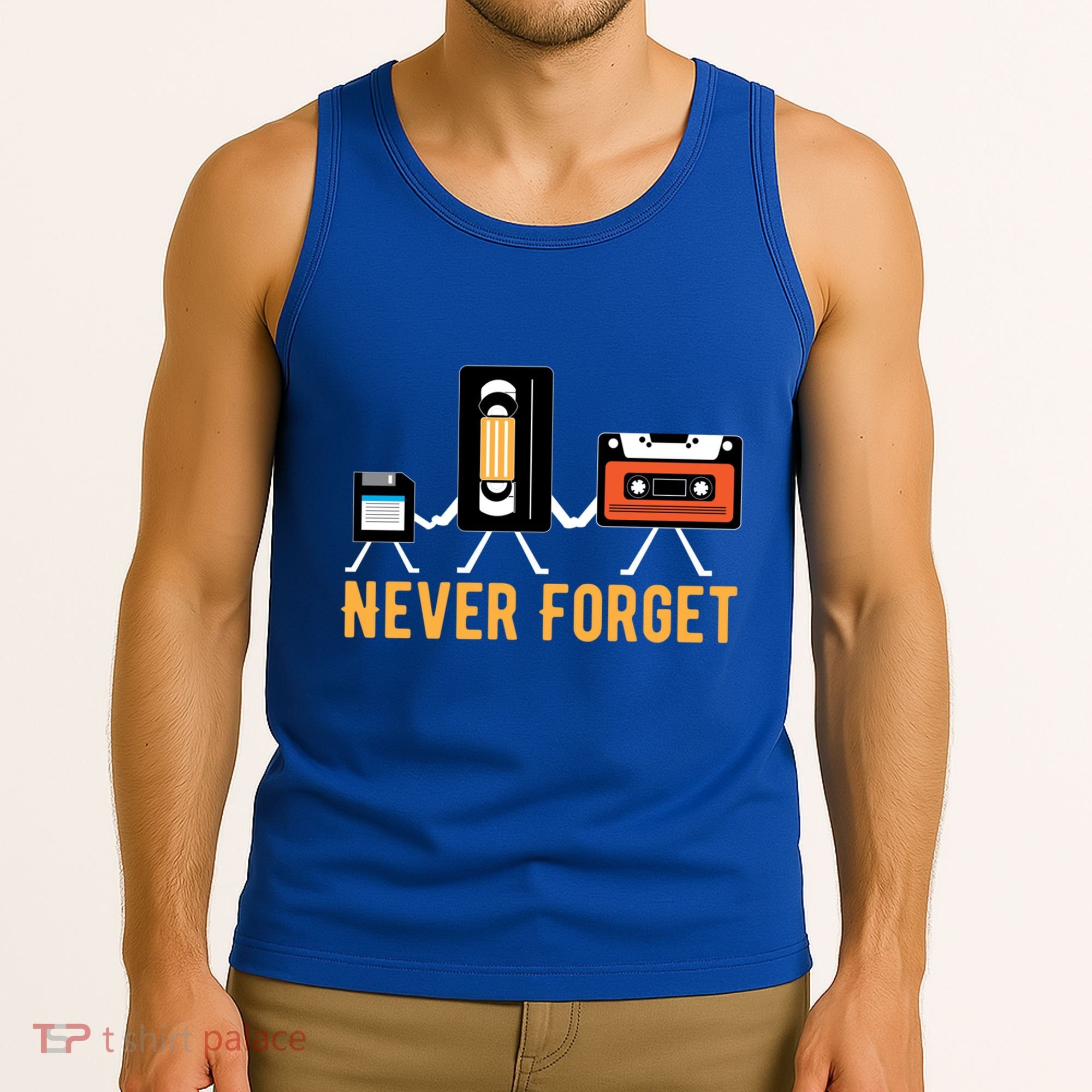 Cassette Tape Video Tape Floppy Disk We Will Never Forget Great Gift Tank Top