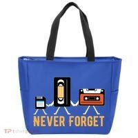 Cassette Tape Video Tape Floppy Disk We Will Never Forget Great Gift Tote Bag thumb 0