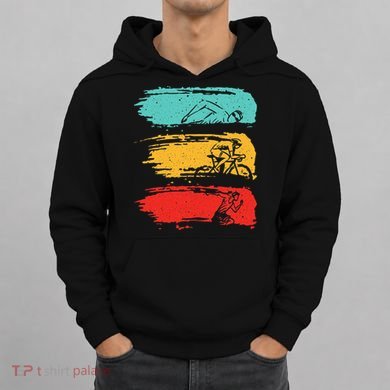 Cool Triathlon Vintage Swimmer Biker Cyclist Hoodie
