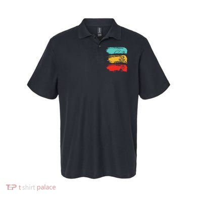 Cool Triathlon Vintage Swimmer Biker Cyclist Polo