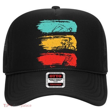 Cool Triathlon Vintage Swimmer Biker Cyclist Hat
